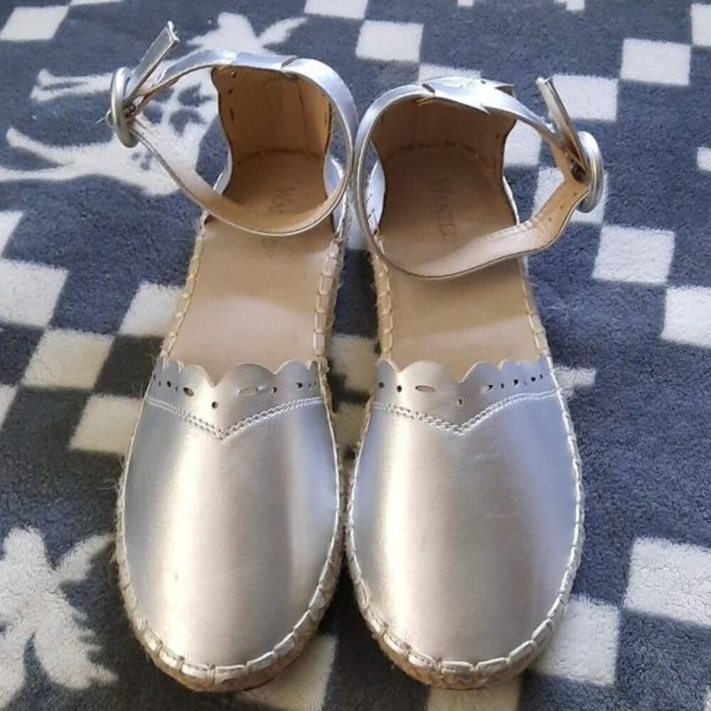 Wanted Kensington Faux Leather Strappy Laser Cut Out Detail Espadrilles Size 6.5